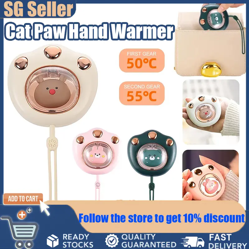 [SG Seller]Mini Heater Hand Warmer Cartoon Design Heating Rechargeable Hand Warmer For Winter
