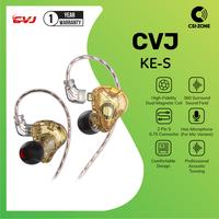Gambar CVJ KE-S / KE S Dynamic Driver In Ear Monitor Earphone With Microphone - Gold, With Mic dari CSI-ZONE Kota Administrasi Jakarta Pusat 1 Tokopedia