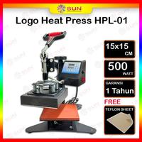 Gambar Mesin Press Sablon Kaos Mini - Heat Press Logo Label 15x15 cm Premium - HPL-01, Surabaya dari Sun Indonesia Kota Surabaya 3 Tokopedia