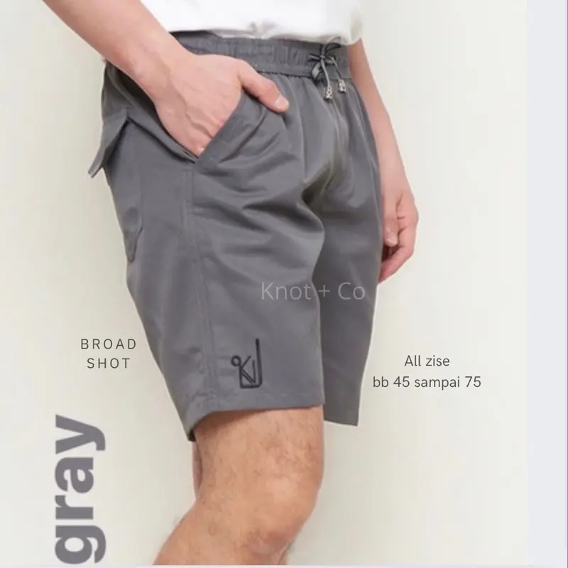 BOARDSORT / Celana Pendek Pria Dewasa / Celana Pendek Short Premium / Celana Pendek Cowom Santai / Katun / Celana Pendek / Bawahan Pria / celana pendek cowok / celana pendek pria / celana cargo Slim-fitting Gray 0