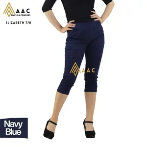 AAC Celana Chino Elizabeth Pants 7/8, Celana Wanita Melar Elastis Fit Nyaman Casual Katun Santai Shorts Stretch Soft Jeans Import Pendek