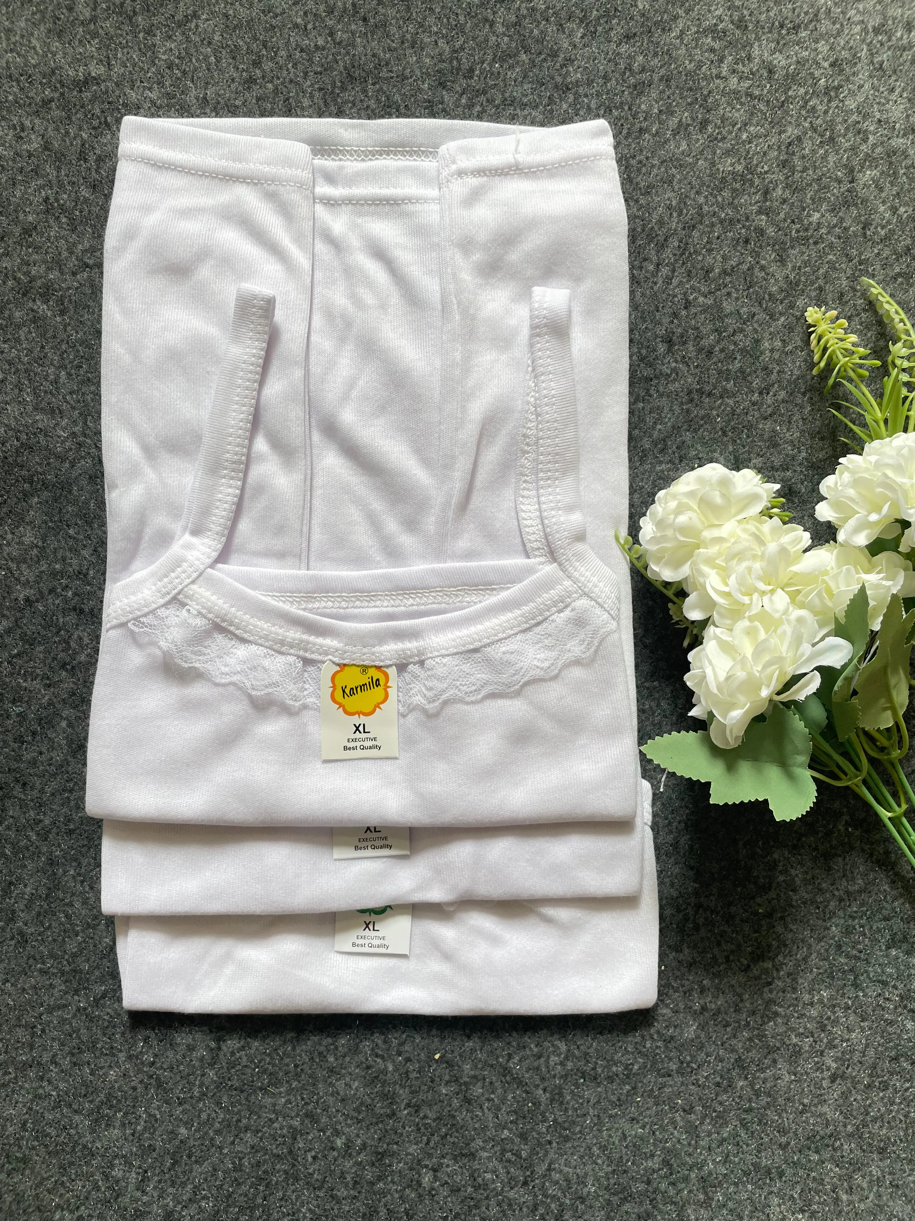 6 PCS DAN 12 PCS KAOS DALAM KAMISOL PUTIH POLOS KATUN REMAJA DEWASA