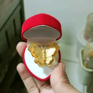 CINCIN KUPU-KUPU LAPIS EMAS 24K BISA D SEPUH