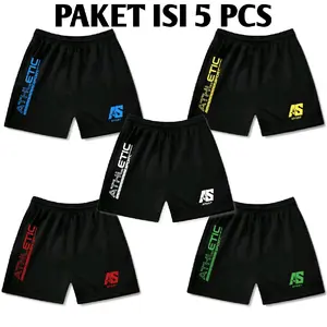 Athletic Paket Isi 5 Pcs Celana Pendek Kolor Anak Usia 5 Hingga 13 Tahun Cocok Untuk Aktivitas Sehari-hari Dengan Desain Variatif
