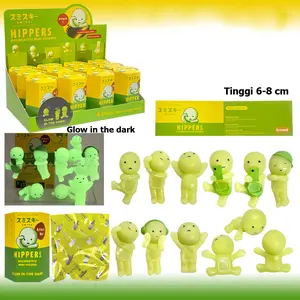 Figure Dreams Smiski Hippers Boneka Dekorasi Lucu Untuk HP, Laptop, & Meja Mofusand Hippers