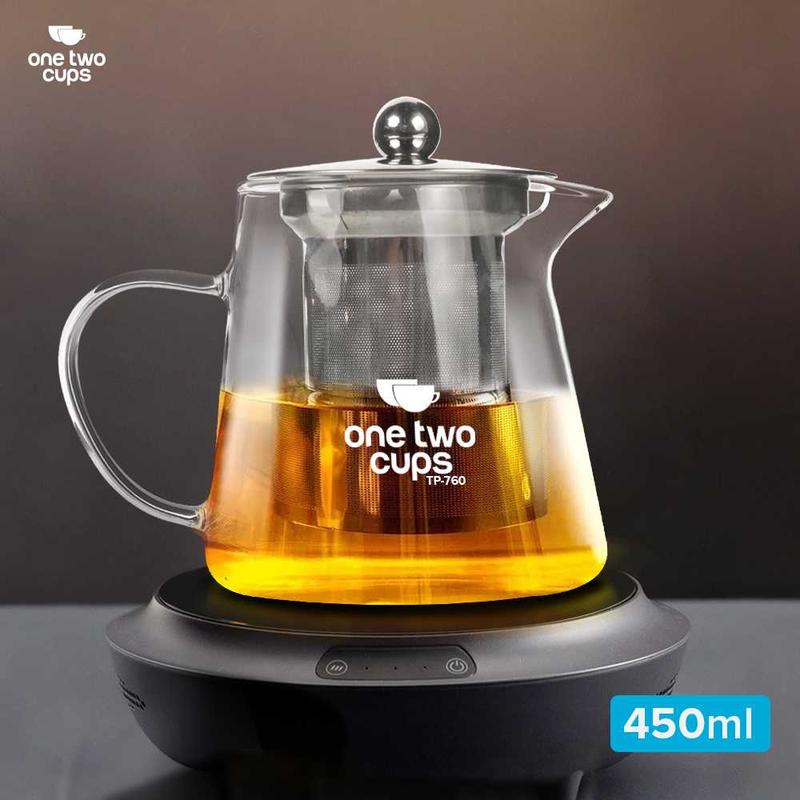 Teko kaca tahan panas api kompor dengan infuser saringan filter teh 8