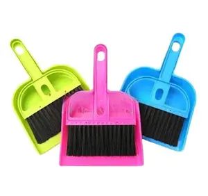 Sapu Pengki Mini Set Penyapu & Sekop Serok Kecil Dustpan Set Ukuran Mini Praktis Ringan Cocok untuk Meja Keyboard Mobil Desain Simple Fungsional