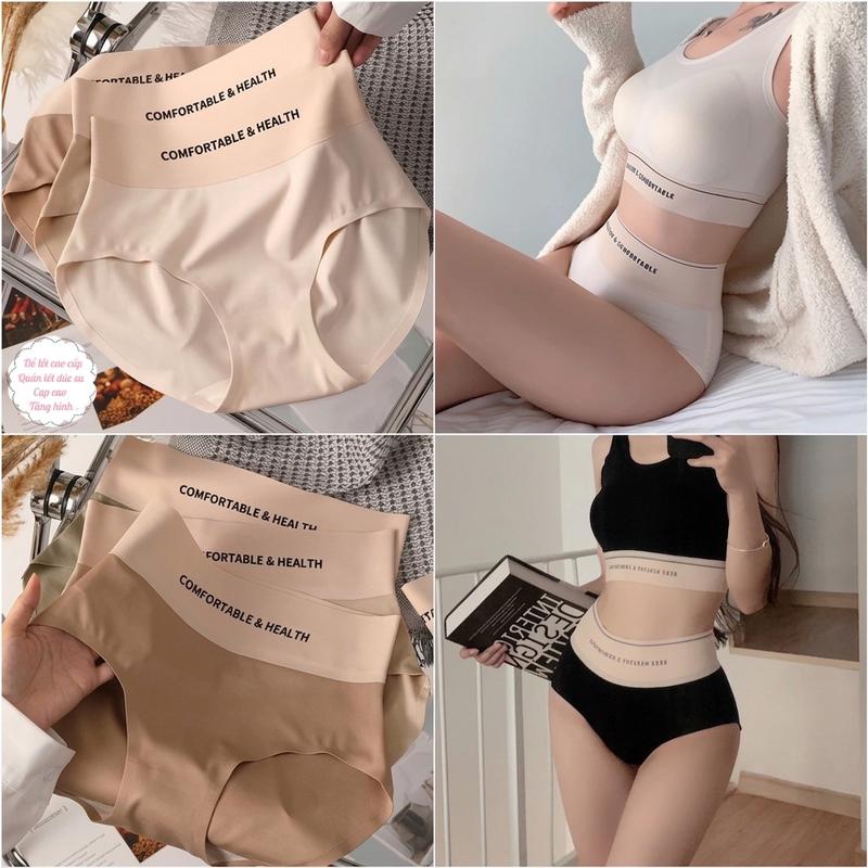 Combo 10 quần lót su lạnh nữ COMFORTABLE, cạp cao 9cm, gen bụng, không viền,…