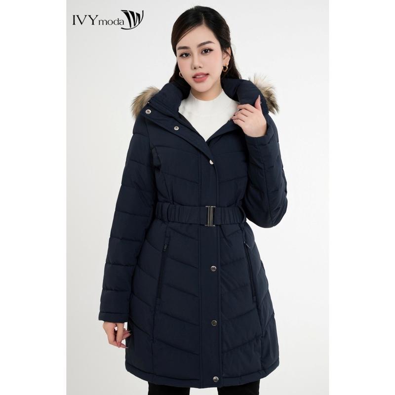  Áo phao kèm đai phom rộng  cần lùi size  IVY moda MS 71B8887 