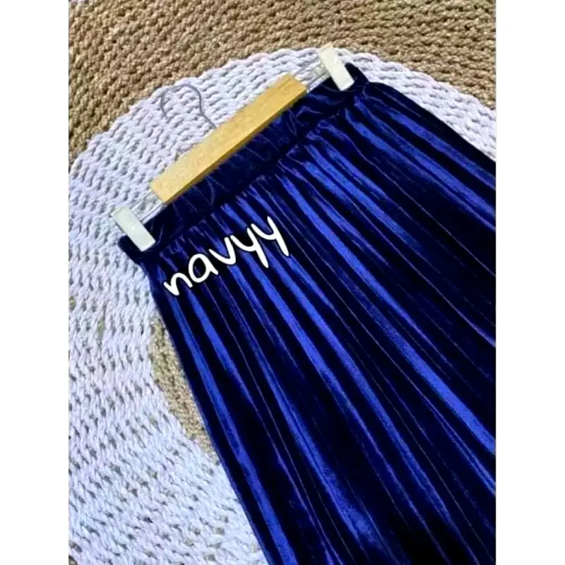 Rok plisket velvet 7/8 || Rok plisket bludru || Rok plisket bludru premium || Rok bludru pendek Dewasa Wanita Bawahan Cewek 7