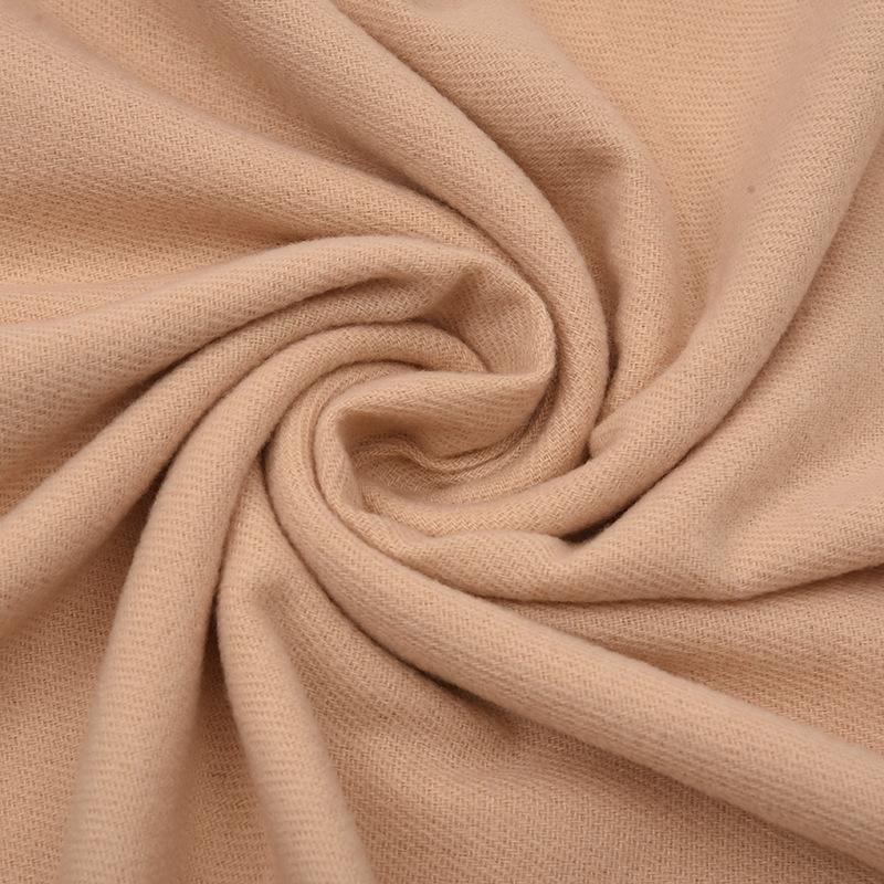 New solid color scarf in autumn and winter women's simple and versatile cashmere scarf sweet fringed shawl scarf red scarf_voghion.com
