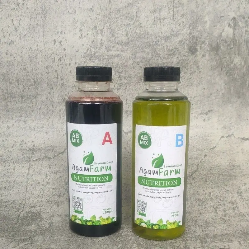 Nutrisi hidroponik Ab mix sayuran daun 250ml