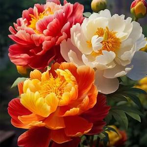 Flor Doble Multitono Clásica Tesoro Hortícola Premium 100 Semillas Peonía Ideal para Jardines Decorativos y Terrazas Versátiles