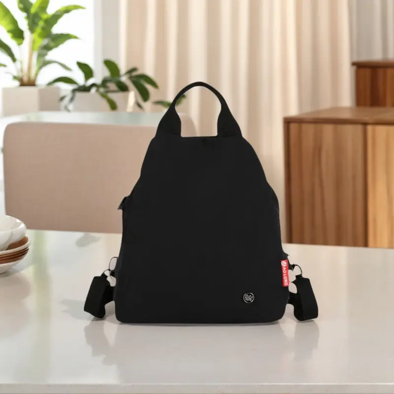 AOLONG Ransel ERIKA 1051#  - Tas Ransel Wanita Cantik Backpack Cewek Bahan Parasut Anti Air Bisa COD Hitam Dewasa Sekolah Serut 1