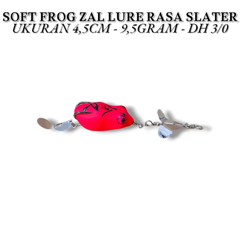 SOFT FROG BERISIK ZAL LURE SUARA SLATER UKURAN 4,5CM. 9,5GRAM., SOFT FROG SUARA JAWS, SOFT FROG RASA JAWS, UMPAN CASTING GABUS DAN TOMAN 1