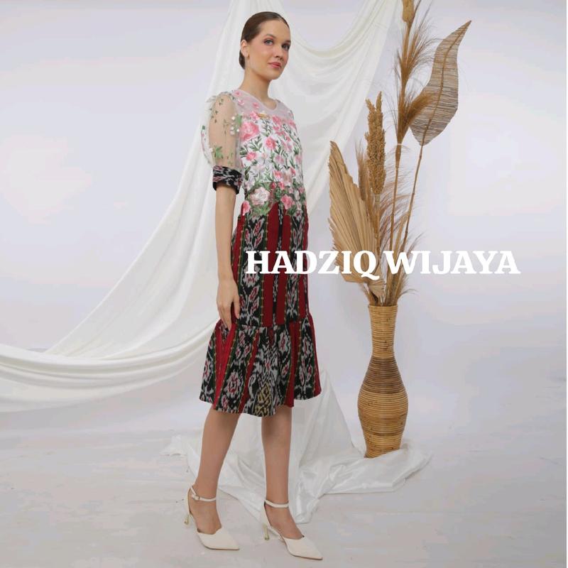 DRESS TENUN TILE BORDIR GARDEN TEBAL Wanita 4
