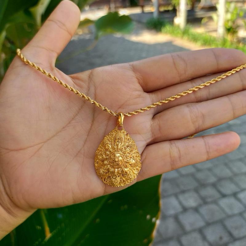 kalung tetes bun bali lapis emas 5