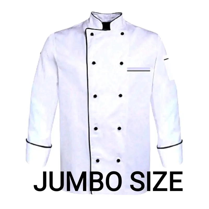 Srm Baju Chef Ukuran Jumbo 4XL & 5XL Bahan Drill pria dan wanita 3