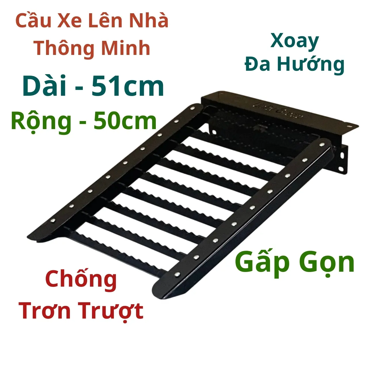 Cầu Xe Lên Chéo Đa Hướng Gấp Gọn Chống Trơn