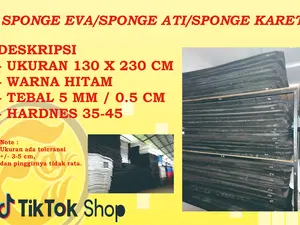 SPON EVA KARET ATI TEBAL 5 MM HITAM