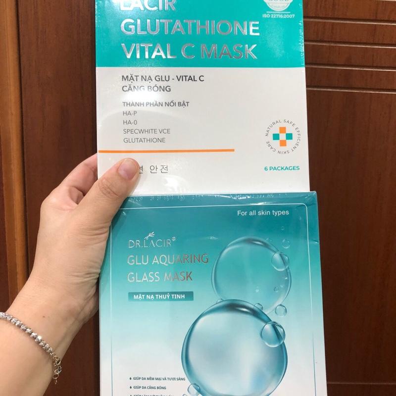 Bộ sản phẩm chăm sóc da mặt,  Mặt nạ thủy tinh Dr Lacir căng bóng, serum va kem dưỡng sáng da , kem chống nắng Uv, kem face gạo Skincare Cosmetics