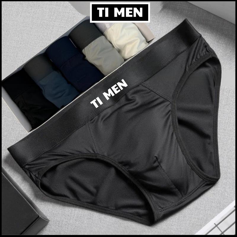 SET 5 Quần lót nam Tam giác thun lạnh cao cấp, Quần sịp nam tam giác co dãn thấm hút mồ hô quần  lót  đùi 1