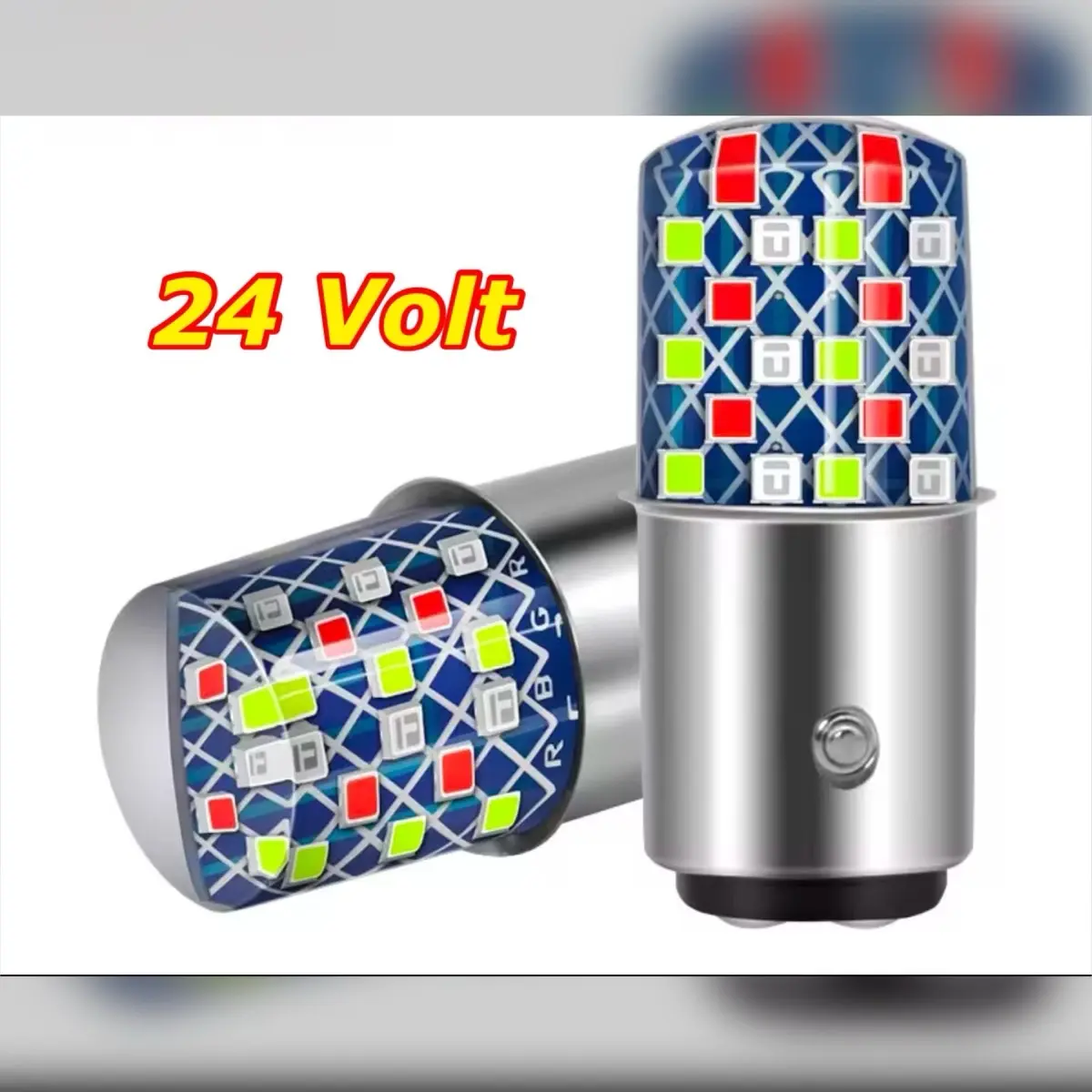 HARGA SEPASANG(2BIJI) Lampu Rem TRUK BIS 24 Volt 36 Led Senja kedip RGB WARNA WARNI 24 VOLT