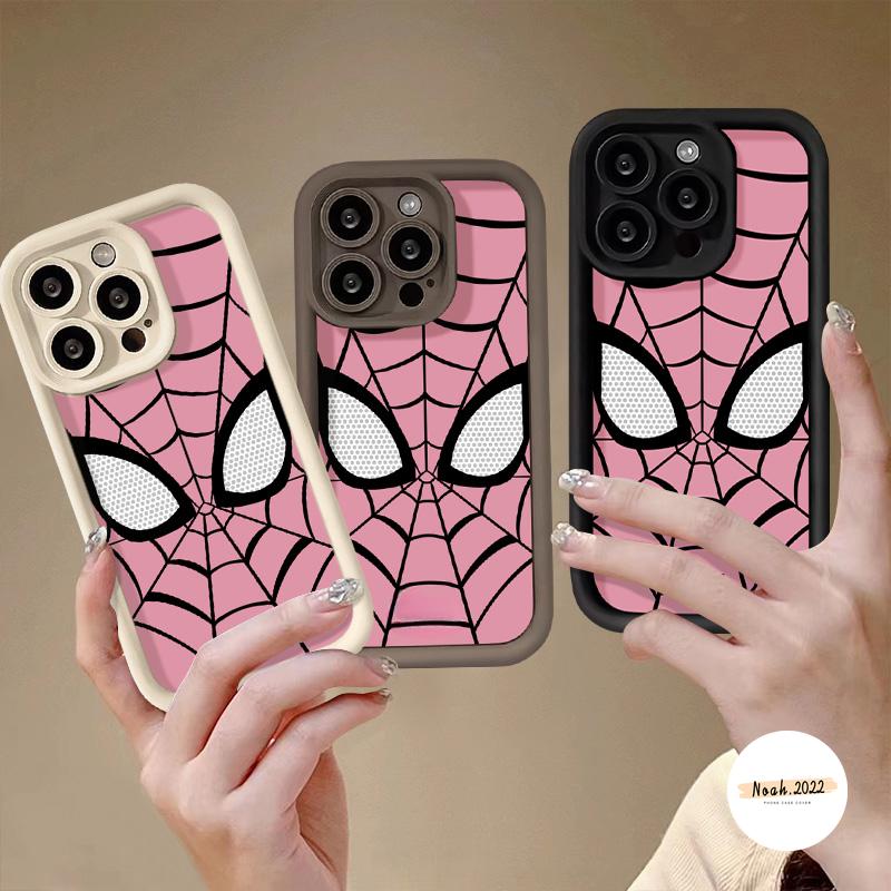 Product Introduction of Cool Spider-Man Pink Case Compatible for IPhone 14 11 15 12 XR 11 14 15 13 12 Pro Max 6s 8 15 7 6 Plus XS 7Plus XS Max SE 2020 Catoon Angel Eyes Protector Soft Cover 35