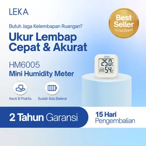 LEKA HM6005 Mini Humidity Meter -  Hygrometer Thermometer - Pengukur Suhu dan Kelembaban Ruangan