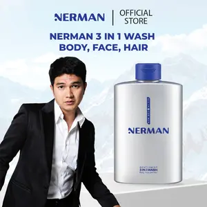 Nerman - 3in1: Body, Face & Hair 330g - Men Body Wash / Sabun Mandi Pria
