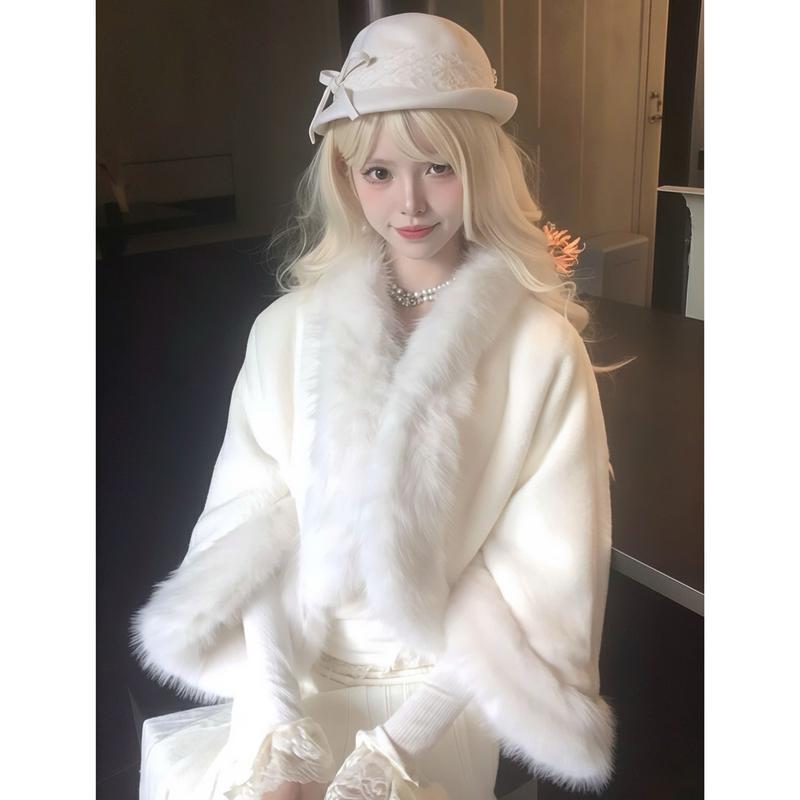   SET 3 CHI TIẾT   KÈM MŨ  Set Áo dạ kiểu nữ S232 chất dạ ép mix lông thỏ kèm chân váy phong cách Hàn Quốc tiểu thư thu đông Hàn Quốc Kozoda cho nữ 