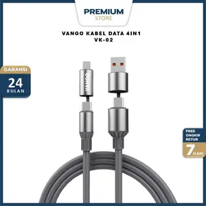 VANGO VK02 Kabel Charger 4IN1 Fast Charging 240W cable charger USB , TYPE C dan LIGHTNING multifungsi