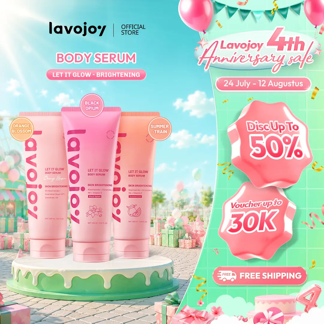 [BODY SERUM SERIES]  Lavojoy Let It Glow Body Serum Skin Brightening | Lavojoy Let It Glow Daily Shine Body Serum Tone Up SPF 50 PA++++ 180ml | Body Lotion untuk Mencerahkan dan Melembabkan kulit dengan Niacinamide + Ceramide + Vitamin E
