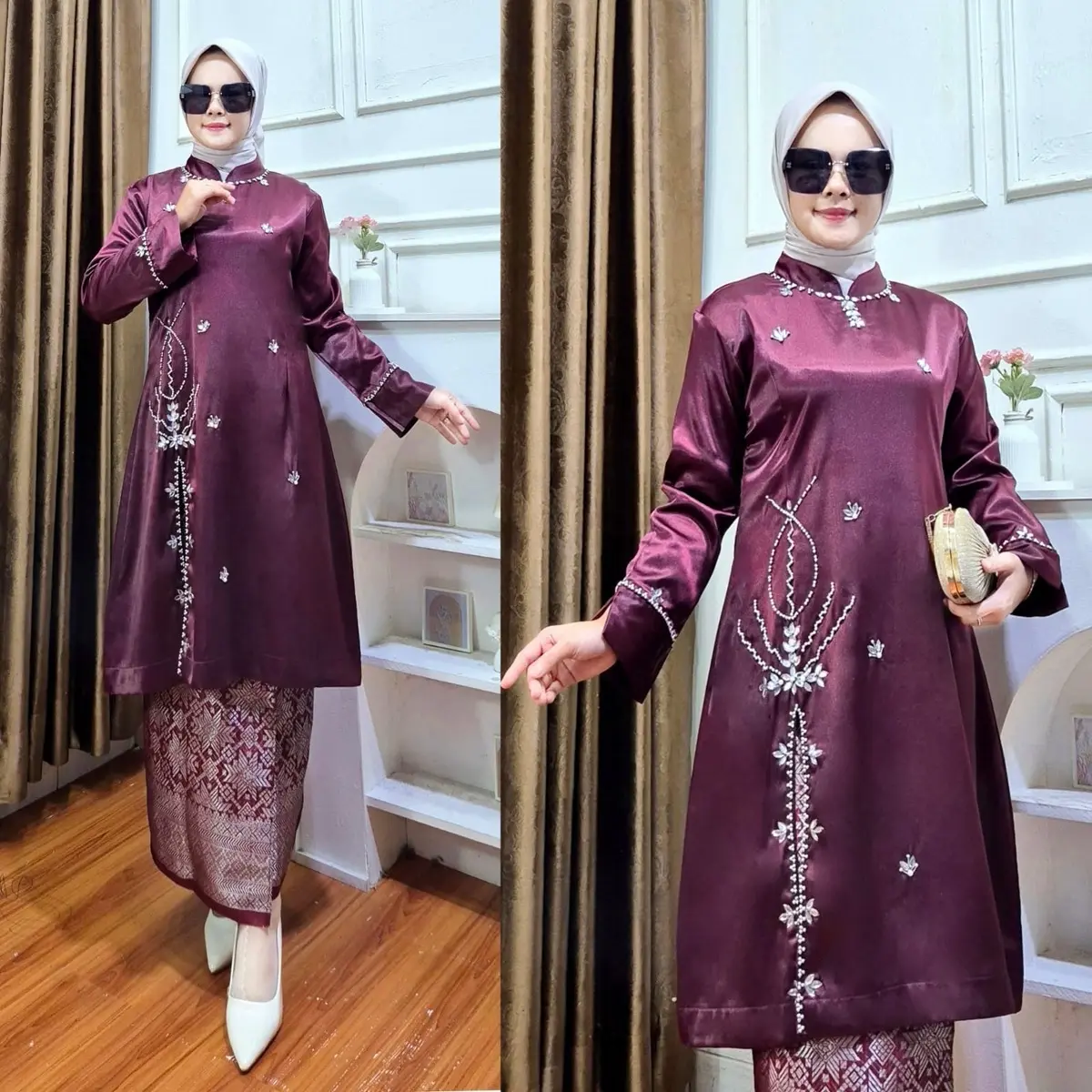 Kebaya kurung payet akar - kebaya baju kurung modern - BAJU KURUNG MALAY - BAJU KURUNG PAYET AKAR
