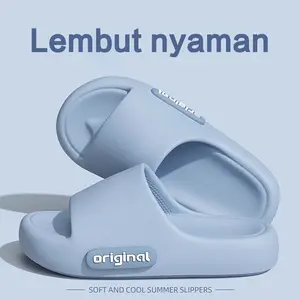Sandal Slip On EVA Tebal Sandal Slop Rumah Santai Pria Wanita Sandal korea Jelly Anti Slip Nyaman Tahan Lama