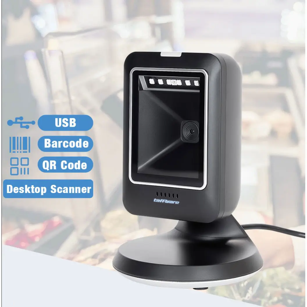 Desktop Barcode Scanner 1D 2D USB High Sensitif Bar Code Scan