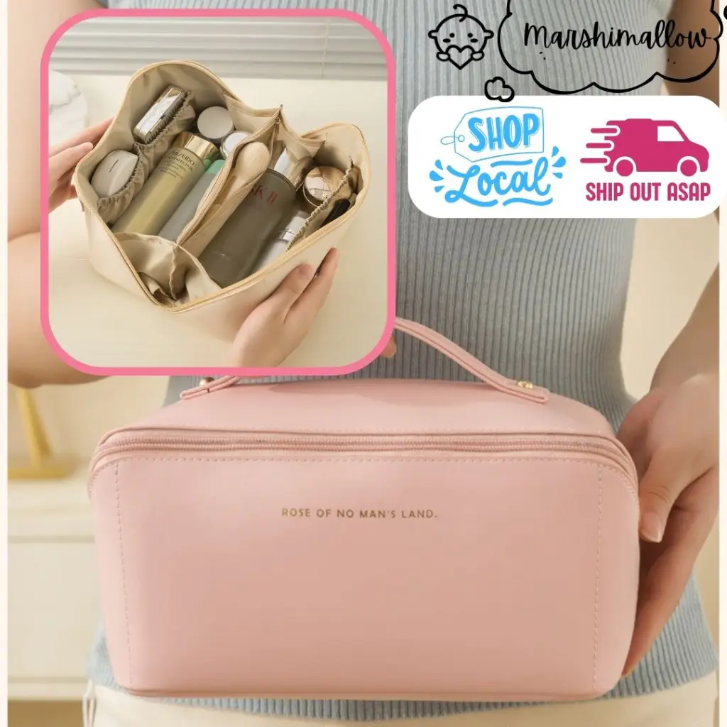 [Local Shop] Large Cosmetic Brush Bag Travel Make Up Organiser Organizer Capacity Lotion Cosmetic Skincare Pouch