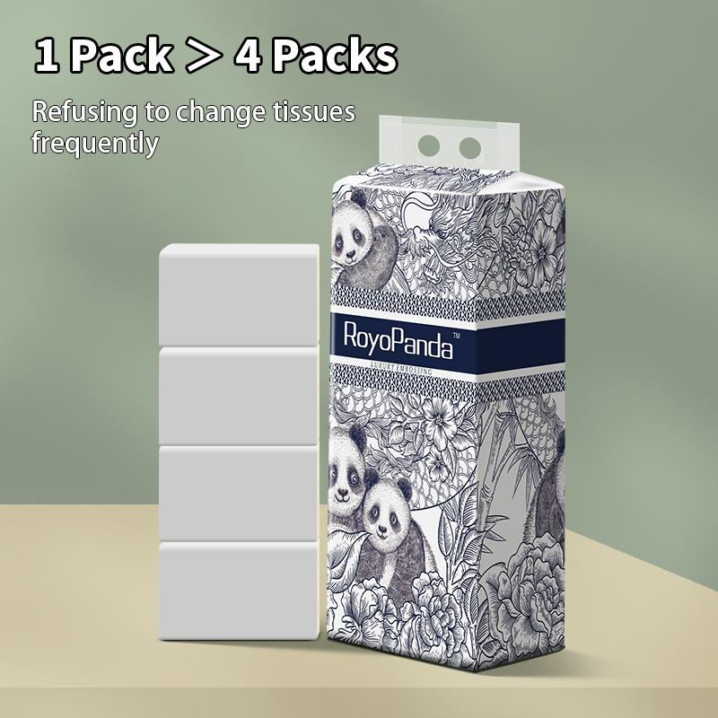 [5 PCS]ROYO PANDA Tissue Hanging Tissue Soft Deluxe Tissue Facial Tissue Cheerful Tissue Comfortable Tissue Hanging Tisu 5000 Sheets 4 Lapis, 5 Pek 140*170mm, 1000 Helaian 6