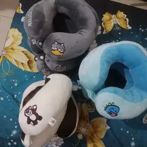 Bantal Leher Halus Lembut Terbaru Lucu Bantal Sandaran Mewah Tidur Busa Travel Portabel Mobil Pesawat Bus Kereta Kantor Cute Bed