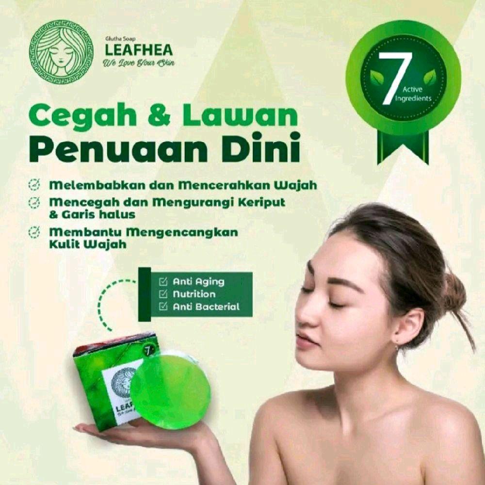 [3-PCS] SABUN LEAFHEA GLUTHA N SOAP ORIGINAL BPOM Membersihkan Mencerahkan Wajah