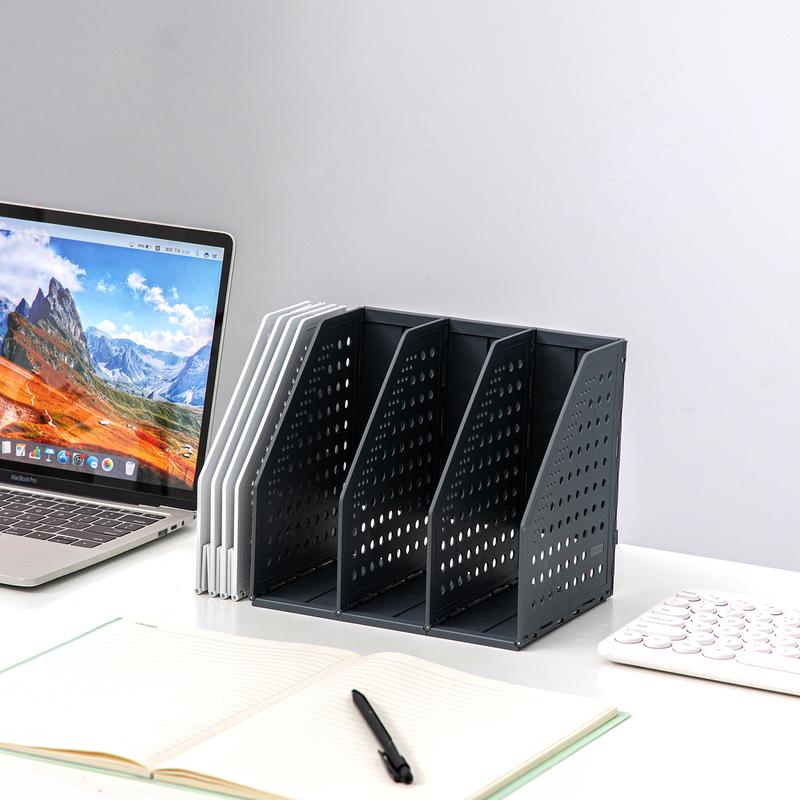 Deli Magazine Holder / Document Desk Organizer / Rak Tempat Dokumen atau Majalah Slot dapat diatur Mempunyai 3 Slot E79003 4
