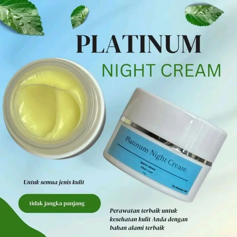 PLATINUM NIGHT CREAM Cream platinum Perawatan Wajah Hitam Mencerahkan