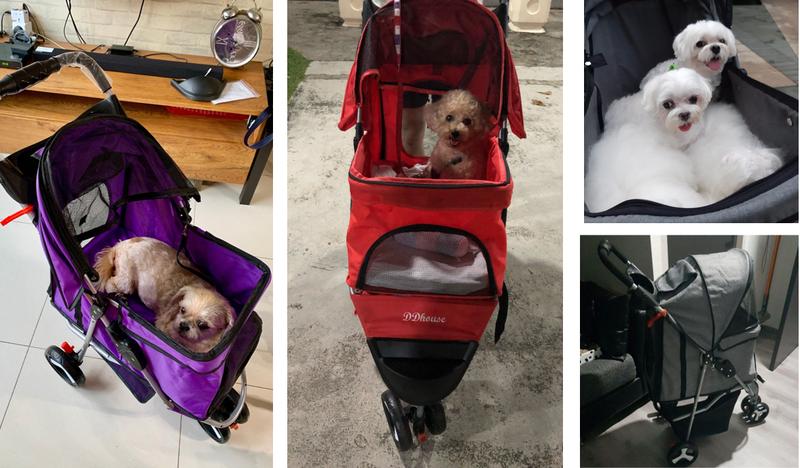Product Introduction of Classic 3-Wheel pet Prams foldable washable light weight cheap multiple colours big compartment one step folding easy to move 45