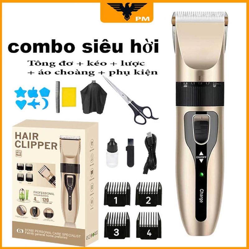 { COMBO SIÊU HỜI } Tông đơ cắt tóc C5 siêu rẻ, chất lượng vượt chội, dễ dàng sử dụng. lưỡi dao thép không rỉ. Bảo hành 12 Tháng.