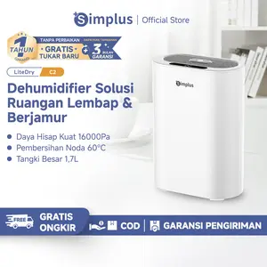 【SPECIAL PROMO】Simplus Dehumidifier C7 + Kotak Aromaterapi Kapasitas 2.5L 400mL/Hari Anti Bising 35dB Untuk Kamar Lemari Kamar Mandi CUSH007-HPC