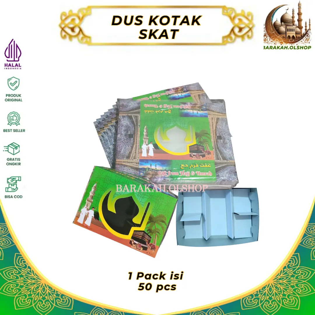 Kardus Box Kosong Oleh oleh Haji dan Umroh / Dus Kotak Kosong Paket Oleh Oleh Haji dan Umrah 1 pack (50pcs)
