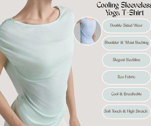 Cooling Sleeveless Yoga T-Shirt – Slim Fit, High Stretch, Drawstring Side, Lightweight & Flattering [YA58]