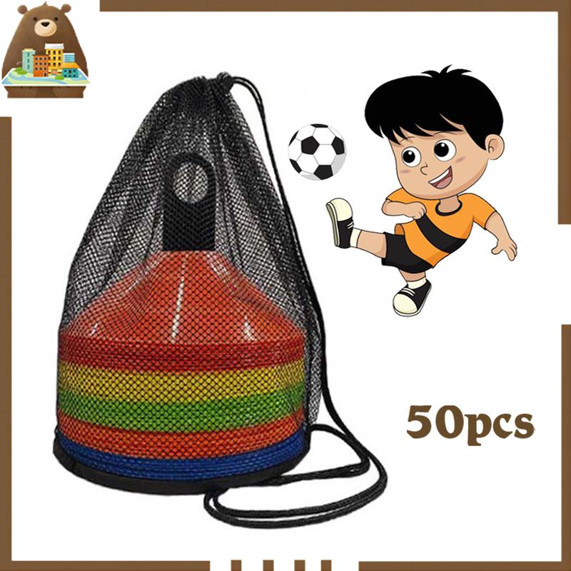 50pcs/Tas Cone Sepak Bola Mangkok Bola Training Latihan Atlet Sepak Bola Mangkuk 0