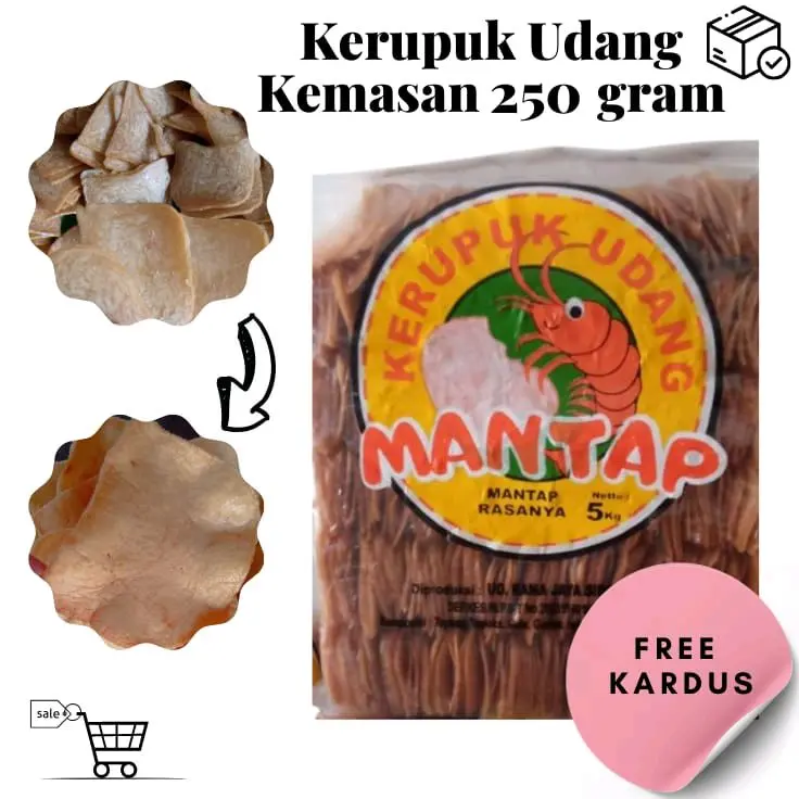 KRUPUK UDANG MENTAH SIDOARJO 250gram Kerupuk