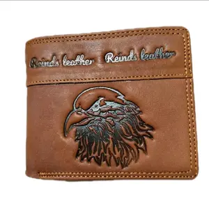 Reinds Leather Dompet Pria Model Tidur Badan Sambung Kulit Sapi Creazy Horse Desain